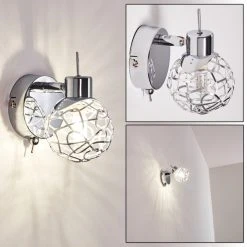 Hofstein Kalipuro Wandleuchte Chrom, 1-flammig