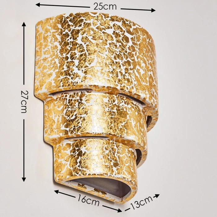 Hofstein Karatschi Wandleuchte Gold, 1-flammig 2 Hofstein Karatschi Wandleuchte Gold, 1-flammig - Image 2