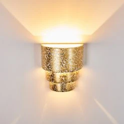 Hofstein Karatschi Wandleuchte Gold, 1-flammig 26 Hofstein Karatschi Wandleuchte Gold, 1-flammig -Wandleuchten Verkauf karatschi wandleuchte h3010266 do4 10