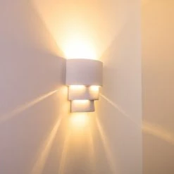 Hofstein Karatschi Wandleuchte Weiß, 1-flammig -Wandleuchten Verkauf karatschi wandleuchte h330 11