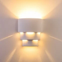 Hofstein Karatschi Wandleuchte Weiß, 1-flammig -Wandleuchten Verkauf karatschi wandleuchte h330 8