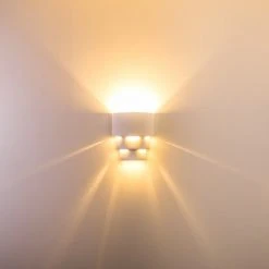 Hofstein Karatschi Wandleuchte Weiß, 1-flammig -Wandleuchten Verkauf karatschi wandleuchte h330 9