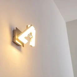 Hofstein Karis Wandleuchte LED Nickel-Matt, 1-flammig -Wandleuchten Verkauf karis wandleuchte h3111123 do1 13