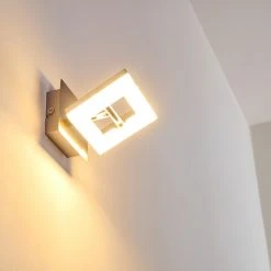 Hofstein Karis Wandleuchte LED Nickel-Matt, 1-flammig -Wandleuchten Verkauf karis wandleuchte h3111123 do1 5