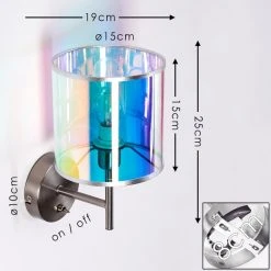 Hofstein Kaunas Wandleuchte Nickel-Matt, 1-flammig -Wandleuchten Verkauf kaunas wandleuchte h3329535 1