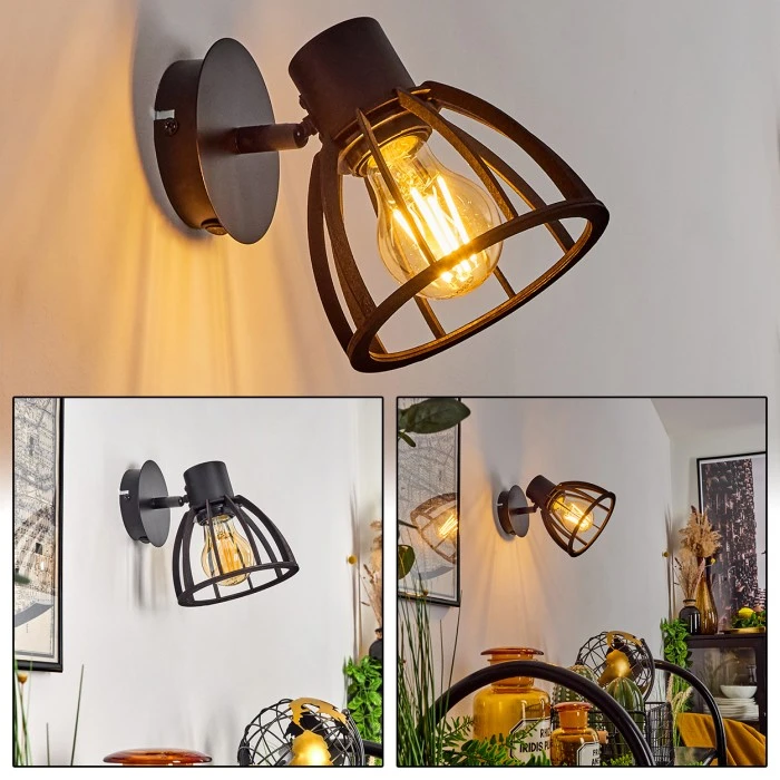 Hofstein Kaurila Wandleuchte Schwarz, 1-flammig 1 Hofstein Kaurila Wandleuchte Schwarz, 1-flammig