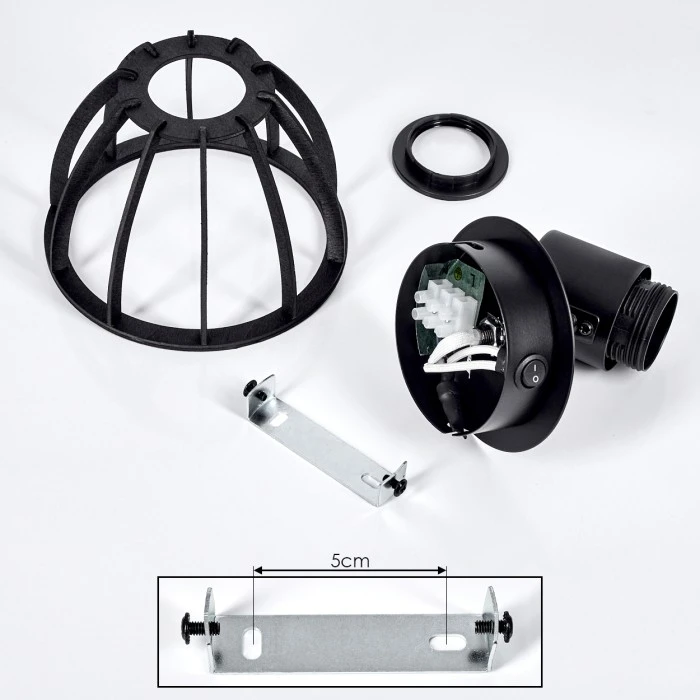 Hofstein Kaurila Wandleuchte Schwarz, 1-flammig 5 Hofstein Kaurila Wandleuchte Schwarz, 1-flammig - Image 5