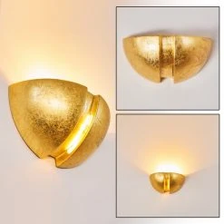 Hofstein Kawasaki Wandleuchte Gold, 1-flammig