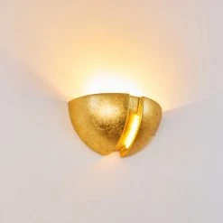 Hofstein Kawasaki Wandleuchte Gold, 1-flammig -Wandleuchten Verkauf kawasaki wandleuchte h3010143 do4 13