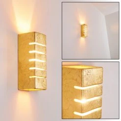 Hofstein Khartum Wandleuchte Gold, 1-flammig