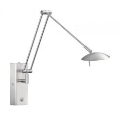 Knapstein Wandleuchte LED Nickel-Matt, 2-flammig