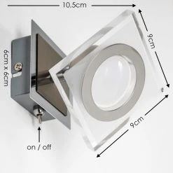 Hofstein Kolari Wandleuchte LED Nickel-Matt, Chrom, 1-flammig -Wandleuchten Verkauf kolari wandleuchte h3007105 2