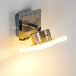 Hofstein Kolari Wandleuchte LED Nickel-Matt, Chrom, 1-flammig -Wandleuchten Verkauf kolari wandleuchte h3007105 3