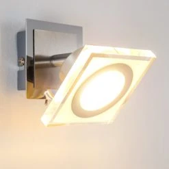 Hofstein Kolari Wandleuchte LED Nickel-Matt, Chrom, 1-flammig -Wandleuchten Verkauf kolari wandleuchte h3007105 4