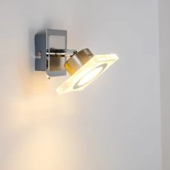 Hofstein Kolari Wandleuchte LED Nickel-Matt, Chrom, 1-flammig -Wandleuchten Verkauf kolari wandleuchte h3007105 5