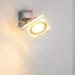 Hofstein Kolari Wandleuchte LED Nickel-Matt, Chrom, 1-flammig -Wandleuchten Verkauf kolari wandleuchte h3007105 7
