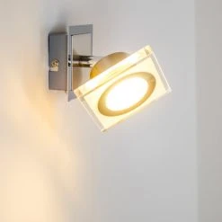 Hofstein Kolari Wandleuchte LED Nickel-Matt, Chrom, 1-flammig -Wandleuchten Verkauf kolari wandleuchte h3007105 9