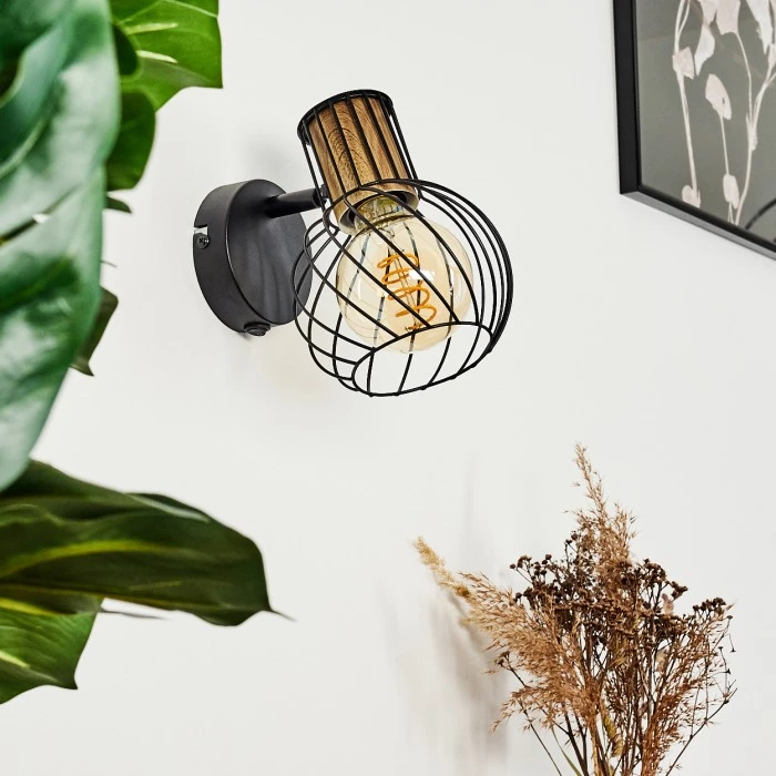 Hofstein Kolfer Wandleuchte Schwarz, 1-flammig 2 Hofstein Kolfer Wandleuchte Schwarz, 1-flammig - Image 2