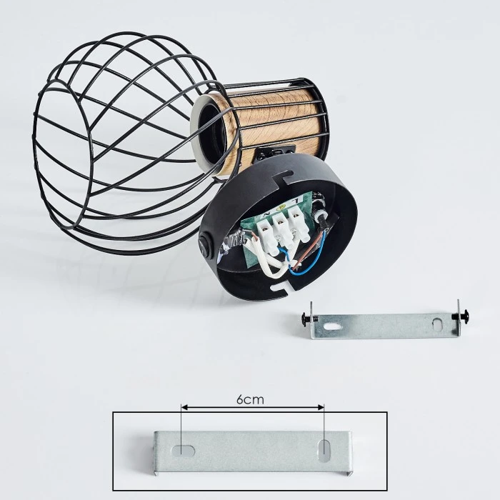 Hofstein Kolfer Wandleuchte Schwarz, 1-flammig 5 Hofstein Kolfer Wandleuchte Schwarz, 1-flammig - Image 5