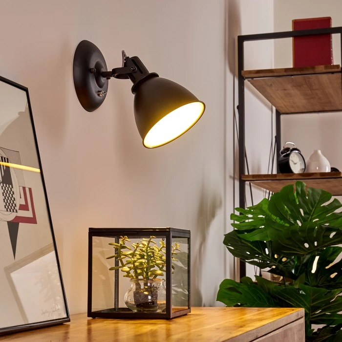 Hofstein Koppom Wandleuchte Schwarz, 1-flammig 3 Hofstein Koppom Wandleuchte Schwarz, 1-flammig - Image 3