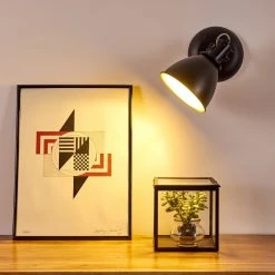 Hofstein Koppom Wandleuchte Schwarz, 1-flammig 29 Hofstein Koppom Wandleuchte Schwarz, 1-flammig -Wandleuchten Verkauf koppom wandleuchte h3013007 do2 7