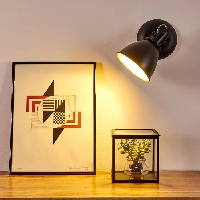 Hofstein Koppom Wandleuchte Schwarz, 1-flammig 8 Hofstein Koppom Wandleuchte Schwarz, 1-flammig - Image 8