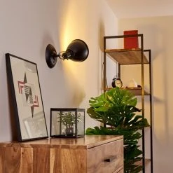 Hofstein Koppom Wandleuchte Schwarz, 1-flammig 30 Hofstein Koppom Wandleuchte Schwarz, 1-flammig -Wandleuchten Verkauf koppom wandleuchte h3013007 do2 8