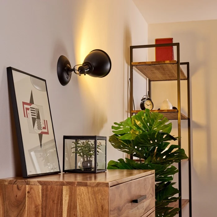 Hofstein Koppom Wandleuchte Schwarz, 1-flammig 9 Hofstein Koppom Wandleuchte Schwarz, 1-flammig - Image 9