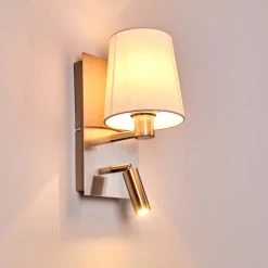 Hofstein Kublis Wandleuchte LED Nickel-Matt, 2-flammig -Wandleuchten Verkauf kublis wandleuchte h3296011 do1 16