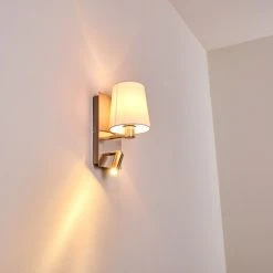 Hofstein Kublis Wandleuchte LED Nickel-Matt, 2-flammig -Wandleuchten Verkauf kublis wandleuchte h3296011 do1 17