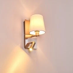 Hofstein Kublis Wandleuchte LED Nickel-Matt, 2-flammig -Wandleuchten Verkauf kublis wandleuchte h3296011 do1 6