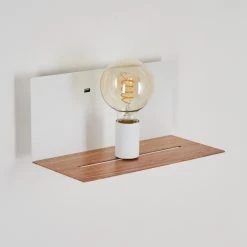 Hofstein Lafinur Wandleuchte Braun, Weiß, Holzoptik, 1-flammig -Wandleuchten Verkauf lafinur wandleuchte h3565360 9