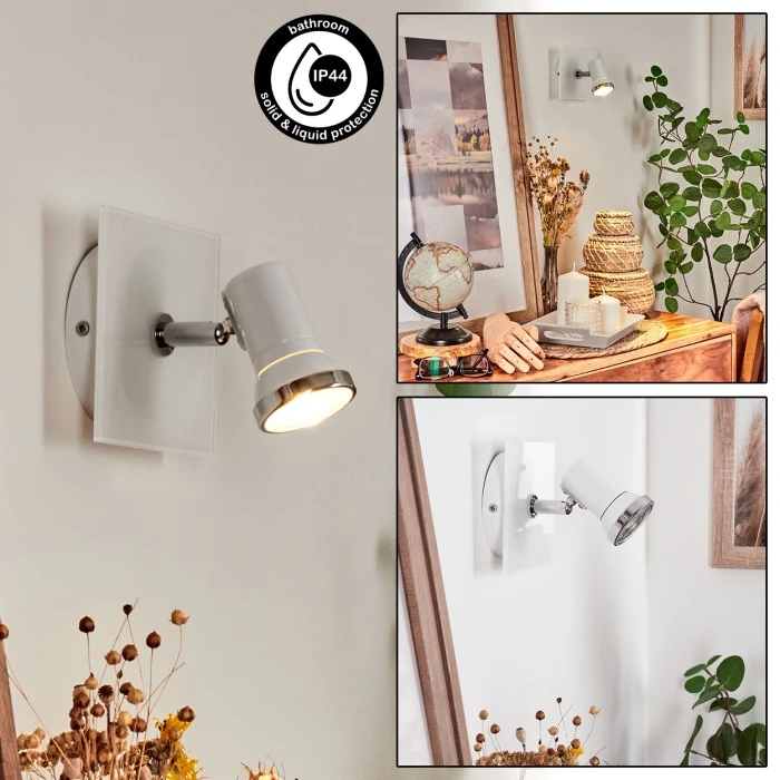 Hofstein Lanrigan Wandleuchte LED Chrom, Weiß, 1-flammig 1 Hofstein Lanrigan Wandleuchte LED Chrom, Weiß, 1-flammig