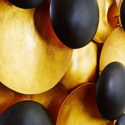 Holländer LED Wandleuchte gold-schwarz Schwarz, Gold, 9-flammig -Wandleuchten Verkauf led wandleuchte gold schwarz 300 k 13246 3