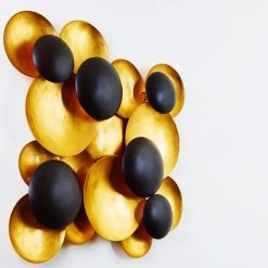 Holländer LED Wandleuchte gold-schwarz Schwarz, Gold, 9-flammig -Wandleuchten Verkauf led wandleuchte gold schwarz 300 k 13246 6