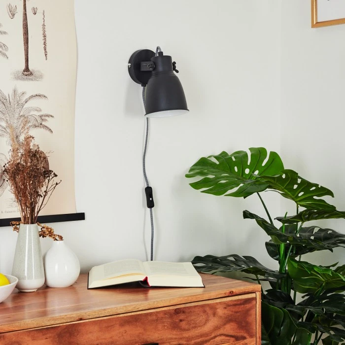 Hofstein Leiwoma Wandleuchte Schwarz, 1-flammig 2 Hofstein Leiwoma Wandleuchte Schwarz, 1-flammig - Image 2