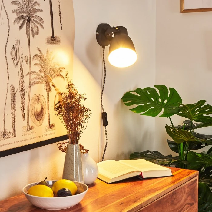 Hofstein Leiwoma Wandleuchte Schwarz, 1-flammig 9 Hofstein Leiwoma Wandleuchte Schwarz, 1-flammig - Image 9