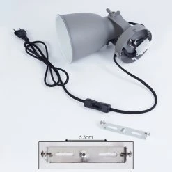 Hofstein Leiwoma Wandleuchte Schwarz, Grau, 1-flammig -Wandleuchten Verkauf leiwoma wandleuchte h3420614 4