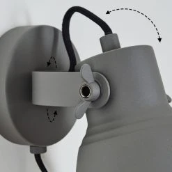 Hofstein Leiwoma Wandleuchte Schwarz, Grau, 1-flammig -Wandleuchten Verkauf leiwoma wandleuchte h3420614 5