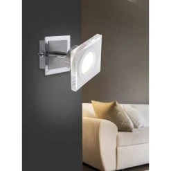 Leuchten Direkt KOVI Wandleuchte LED Edelstahl, 1-flammig