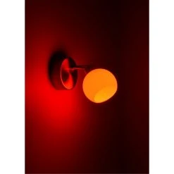 Leuchten Direkt LOLA-LOTTA Wandleuchte LED Edelstahl, 1-flammig, Fernbedienung, Farbwechsler