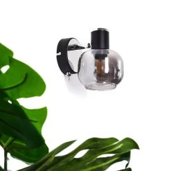 Hofstein Lexington Wandleuchte Chrom, Schwarz, 1-flammig -Wandleuchten Verkauf lexington wandleuchte h3367322 8