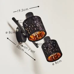 Hofstein Liared Wandleuchte Schwarz, 2-flammig -Wandleuchten Verkauf liared wandleuchte h3161692 do1 1