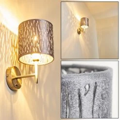 Hofstein LIARED Wandleuchte Nickel-Matt, 1-flammig