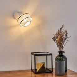 Hofstein Limassol Wandleuchte Chrom, Weiß, 1-flammig -Wandleuchten Verkauf limassol wandleuchte h3332597 11