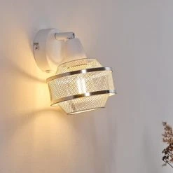 Hofstein Limassol Wandleuchte Chrom, Weiß, 1-flammig -Wandleuchten Verkauf limassol wandleuchte h3332597 15