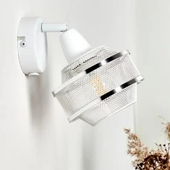 Hofstein Limassol Wandleuchte Chrom, Weiß, 1-flammig -Wandleuchten Verkauf limassol wandleuchte h3332597 18