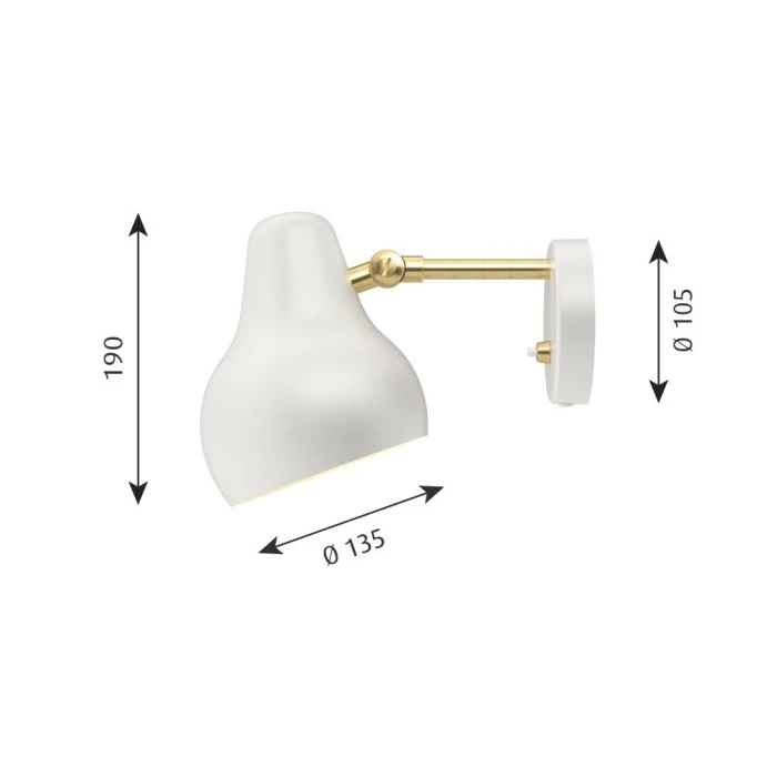 Louis Poulsen VL38 Wandleuchte LED Weiß, 1-flammig 3 Louis Poulsen VL38 Wandleuchte LED Weiß, 1-flammig – Bild 3