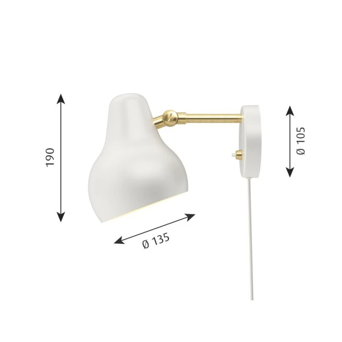 Louis Poulsen VL38 Wandleuchte LED Weiß, 1-flammig 4 Louis Poulsen VL38 Wandleuchte LED Weiß, 1-flammig – Bild 4