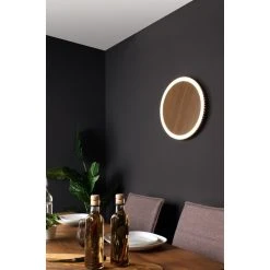 Luce Design MOON Wandleuchte LED Schwarz, Braun, Holzoptik, 1-flammig -Wandleuchten Verkauf luce design moon wandleuchte 9053 m wo 2